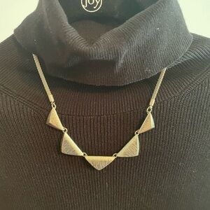 Gold banner necklace